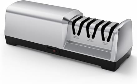 TIM® Messenslijper - Messenslijper Elektrisch - Messenslijpers - Messen Slijper - Grijs - 28cm x 10cm x 10cm