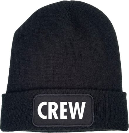 Wintermuts zwart - Crew - soBAD. | Unisex | Skimuts | Muts | Kou | met grappige tekst | Winter | Beanie