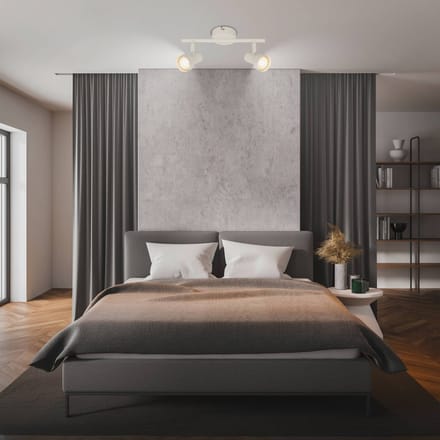 B.K.Licht Tapp - Opbouwspot - plafondspot (plafondlamp) - 2x GU10 fitting - oud wit - 27.5 cm