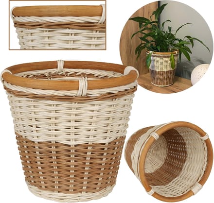 Ronde Rotan Mand, Potbedekking 20x18cm