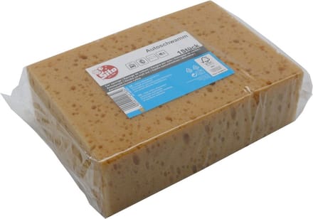 Spons auto groot - autowasspons XL bruin rechthoek - 200x140x66mm - made in the EU
