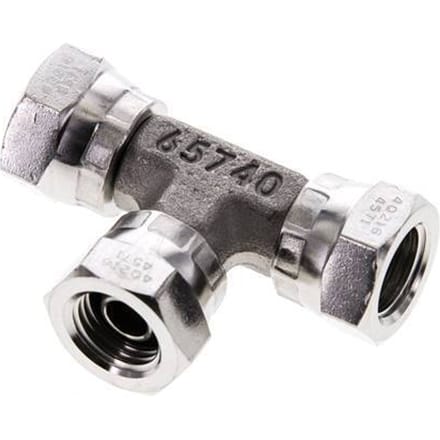 T-koppeling G1/4" Binnendraad RVS Hydrauliek 400bar (5620.0psi)