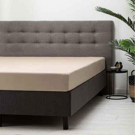 Slimline hoeslaken zand 100% katoen 180*200