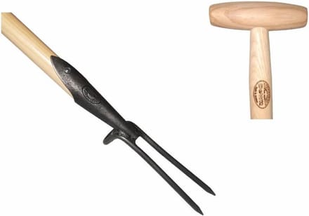 De Wit 2-tands wiedvork met essenhouten T-steel 80 cm