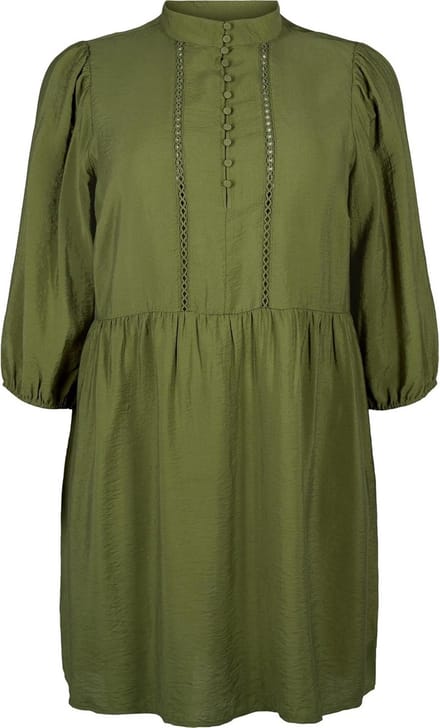 Plus Size Dames Jurk 3/4 Mouw Viscose Knielengte