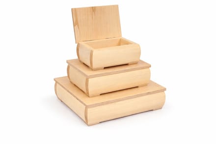 BEN Buikkistjes set - klein, middel en groot - buik kist met klepdeksel