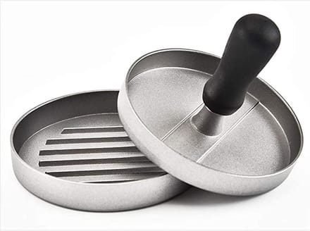 Hamburgermaker - Hamburgerpers - Zelfgemaakte hamburger - Hamburgermaker aluminium - Antiaanbaklaag - BBQ Accesoires - Burger Press - Kookgerei