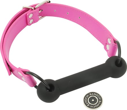 Banoch - mondknevel recht siliconen - roze bit gag - bondage