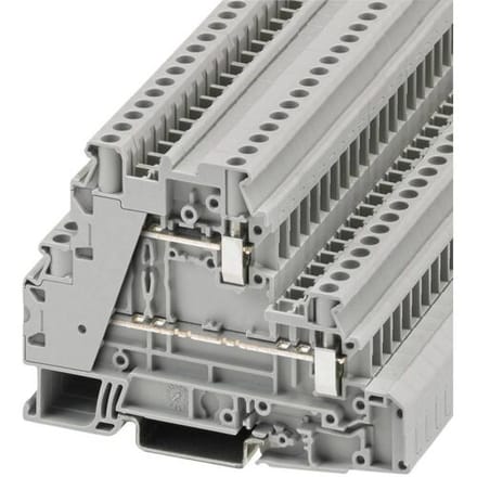 Phoenix Contact 3214362 Doorgangsklem 3-etages 6.2 mm Schroeven Grijs 50 stuk(s) Piece