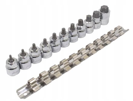 ASTA A-11SBL Serie - Torx Dopsleutelset - Niskoprofilowe - 3/8 Inch - Metaalschroeven