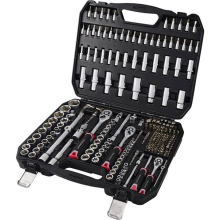 TOOLCRAFT TO-10674603 Bit- en steeksleutelset 1/2, 1/4, 3/8 255-delig