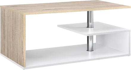 Salontafel Rechthoekig met Extra Opbergruimte - Modern Design 90x50x41 cm