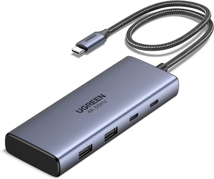Ugreen 7-in-1 USB-C Hub CM498 Docking Dock Grijs