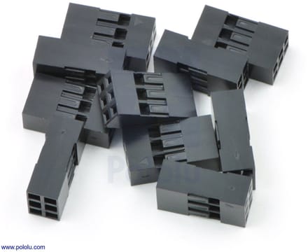Dupont (2.54mm) 2x3 - Pin 5-Pack Crimp Connector Housing: Pololu-1911