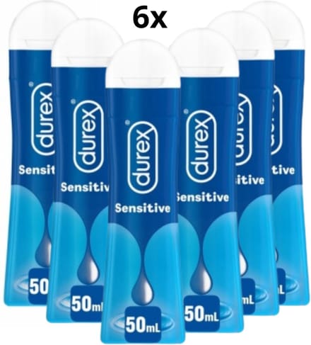 Durex Glijmiddel - Play Sensitive - Waterbasis - 50ml x6 - Voordeelverpakking