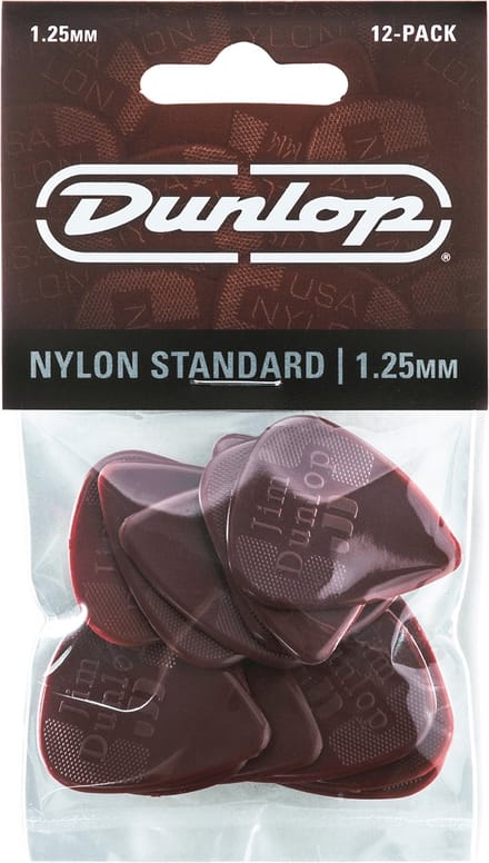 Dunlop Nylon Standard 1.25 Plectrum 12-Pack - Plectra