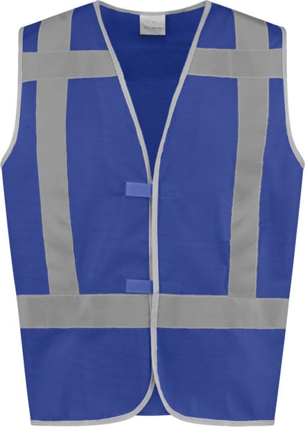 Veiligheidsvest 100% polyester korenblauw maat S-M