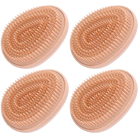 4 stuks Tarwestro Haarborstel Eivorm Ontwarborstel Draagbare Stylingkam Haarborstel voor Alles beige