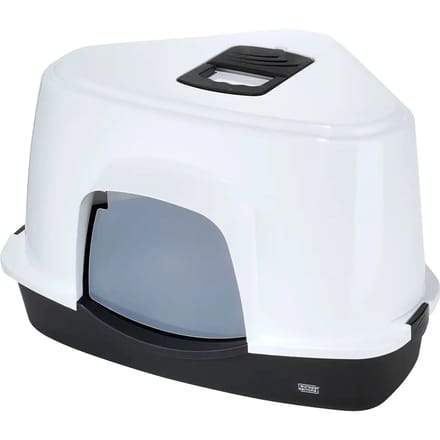 EBI Eclipse 70 - Hoekkattenbak - Gesloten - Koolfilter - 70x56x46cm Zwart