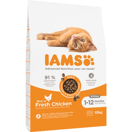 Iams Cat Kitten & Junior - Chicken - 10 kg