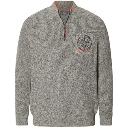 Jan Vanderstorm herren Trui - 56/58 - grijs - Plus Size