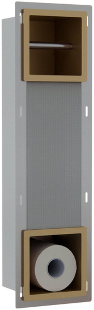 FugaFlow Eccelente Acces Inbouw Reserve- en toiletrolhouder - Geborsteld Messing PVD (Goud)