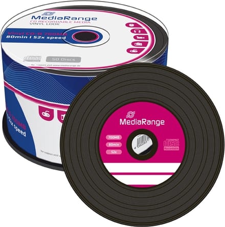 MediaRange | CD-R | 700 MB | Black Vinyl | 50 Stuks