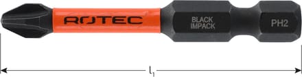 Rotec IMPACT insertbit PH 1 L=50mm E 6,3 BASIC