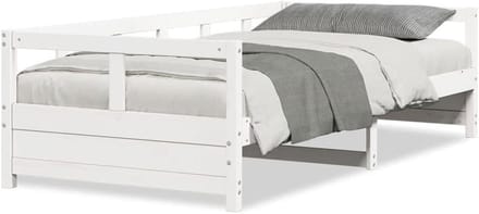 Massief Grenen Dagbed - Uittrekbare Sofa - Ruimte Besparen - 2-in-1 Functie - 80x200 cm - Wit