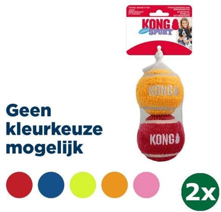 Kong sport softies bal 2x 7,5x7,5x7,5 cm 2 st