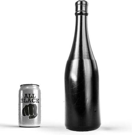 All Black Buttplug Champagnefles - medium