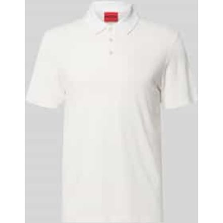 slim fit poloshirt van mix van lyocell en linnen model 'DULINEN'