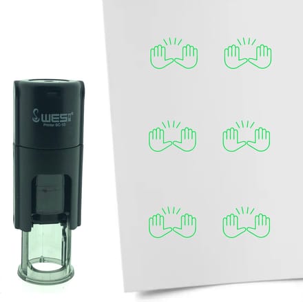 CombiCraft Stempel Hallelujah 10mm rond - Groene inkt