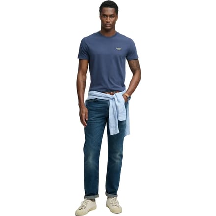 Superdry - Essential Serif Logo T-shirt Slanke Pasvorm - Heren - T-shirts