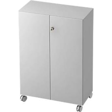 TOPAS LINE rolkast, 3 dossierhoogtes, afsluitbare deuren, lichtgrijs/lichtgrijs
