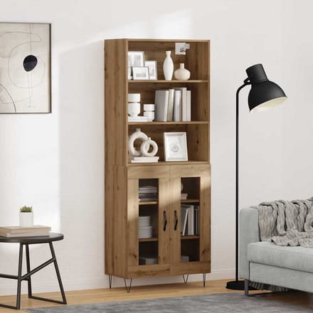 vidaXL - Highboard - 2 - st - Artisan - Eiken - 69,5 - x - 34 - x - 180 - cm
