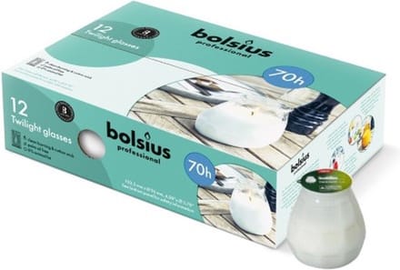 Bolsius - Horeca Twilight - 104/96 - 12 stuks per verpakking - Wit