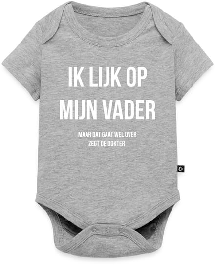 Ik Lijk Op Mijn Vader Citaat Baby Rompertje Met Korte Mouwen