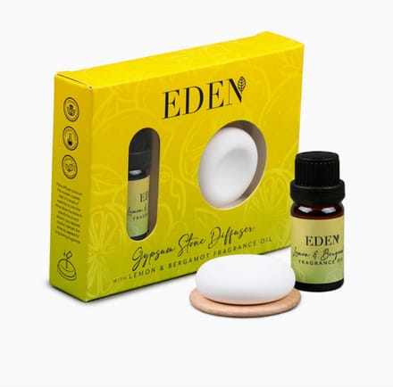 Gips geursteen met geurolie - Citroen & Bergamot - 10ml