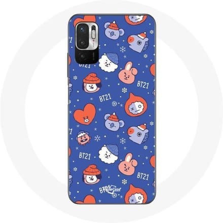 Coque pour Xiaomi Redmi Note 10 5G BTS Bangtan Sonyeondan BT21 Noël 2023