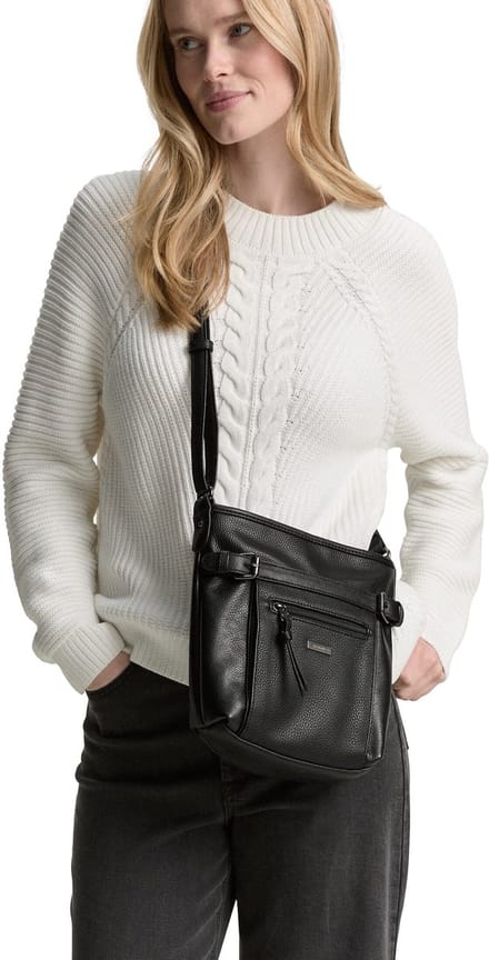 Tom Tailor - TTJUNA schoudertas met riemelement - Maat ONESIZE - schwarz / black