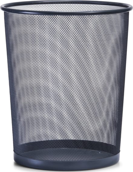 Zeller Prullenmand - antraciet - draadmetaal - 29 x 35 cm - prullenbak - mesh