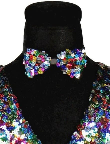 Vlinderstrikje - Pailletten Multicolor