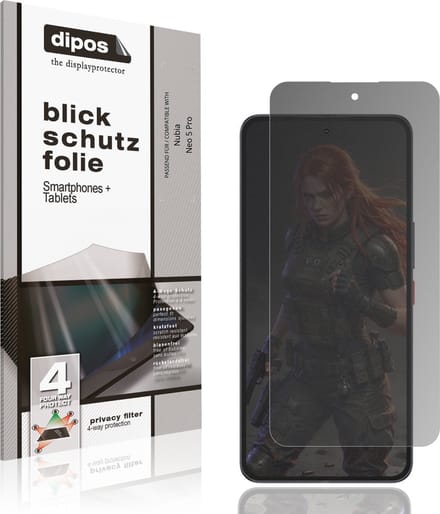 dipos – Matte Privacy Screenprotector geschikt voor Nubia Neo 5 Pro | Anti-Spy Beschermfolie