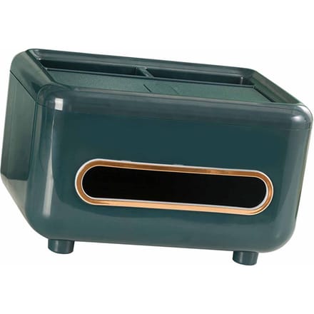 Desktop Tissuebox Multifunctionele Thuis Tissue Dispenser Afstandsbediening Opbergdoos voor Woonkamer Restaurant Donker