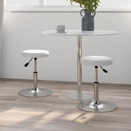 vidaXL - Eetkamerstoelen - 2 - st - kunstleer - wit