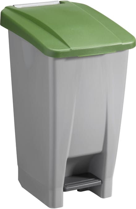 Sunware Afvalcontainer/rolemmer - pedaalemmer Basic - groen - 60 liter - 49 x 38 x 70 cm - huis/tuin afval scheiden