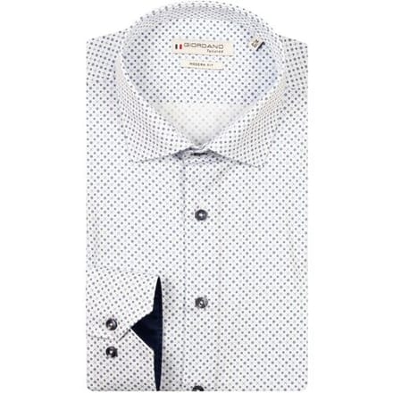 Giordano Overhemd Maggiore Abstract Graphic Star Circle Pattern Blauw / male