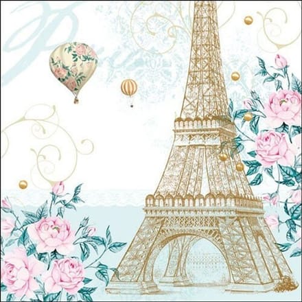 Lunch Servetten Toujours Paris - Ambiente - 33x33 cm