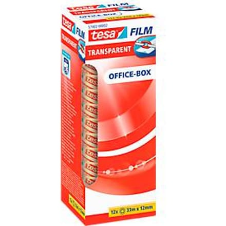 tesa OFFICE-BOX 57402-00002-01 tesafilm Transparant (l x b) 33 m x 12 mm 12 stuk(s)